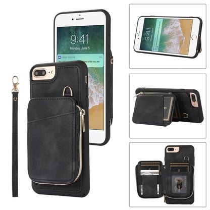 Zipper Card Bag Back Cover Phone Case, For iPhone SE 2022 / 2020 / 8 / 7, For iPhone 8 Plus / 7 Plus