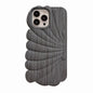 Wood Grain Shell Shape TPU Phone Case, For iPhone 14, For iPhone 14 Plus, For iPhone 14 Pro, For iPhone 14 Pro Max, For iPhone 13, For iPhone 13 Pro, For iPhone 13 Pro Max, For iPhone 12