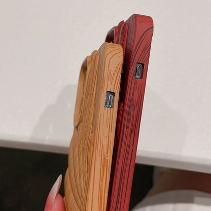 Wood Grain Shell Shape TPU Phone Case, For iPhone 14, For iPhone 14 Plus, For iPhone 14 Pro, For iPhone 14 Pro Max, For iPhone 13, For iPhone 13 Pro, For iPhone 13 Pro Max, For iPhone 12