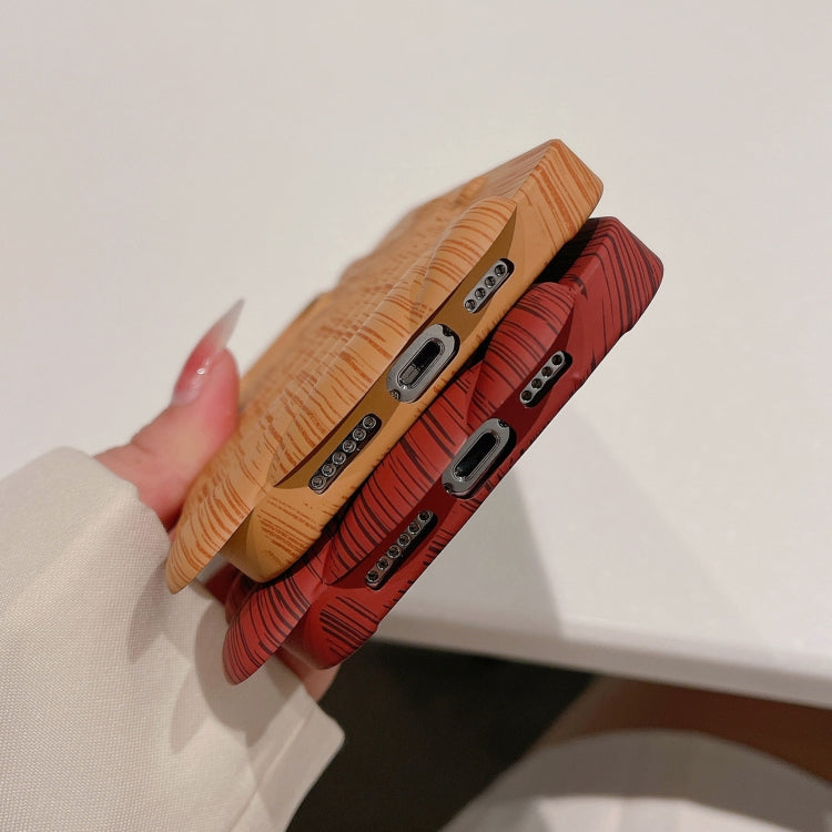 Wood Grain Shell Shape TPU Phone Case, For iPhone 14, For iPhone 14 Plus, For iPhone 14 Pro, For iPhone 14 Pro Max, For iPhone 13, For iPhone 13 Pro, For iPhone 13 Pro Max, For iPhone 12