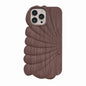 Wood Grain Shell Shape TPU Phone Case, For iPhone 14, For iPhone 14 Plus, For iPhone 14 Pro, For iPhone 14 Pro Max, For iPhone 13, For iPhone 13 Pro, For iPhone 13 Pro Max, For iPhone 12