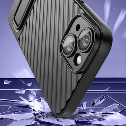 Wavy Texture TPU Phone Case with Lens Film, For iPhone 14, For iPhone 15 Pro Max, For iPhone 15 Pro, For iPhone 14 Plus, For iPhone 15 Plus, For iPhone 14 Pro, For iPhone 15, For iPhone 14 Pro Max