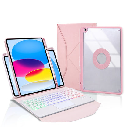 Z10B-AS Pen Slot Touchpad Backlight Bluetooth Keyboard Leather Tablet Case, For iPad 2022 / 2025