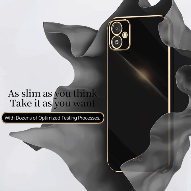 XINLI Straight Edge 6D Electroplate TPU Phone Case, For Samsung Galaxy F14 5G, For Samsung Galaxy M14 5G, For Samsung Galaxy A04e 4G