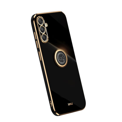 XINLI Straight Edge 6D Electroplate TPU Phone Case with Ring Holder, For Samsung Galaxy A05, For Samsung Galaxy A05s, For Samsung Galaxy M34 5G, For Samsung Galaxy A25 5G, For Samsung Galaxy S23 FE 5G, For Samsung Galaxy M54 5G