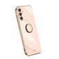 XINLI Straight Edge 6D Electroplate TPU Phone Case with Ring Holder, For Samsung Galaxy A05, For Samsung Galaxy A05s, For Samsung Galaxy M34 5G, For Samsung Galaxy A25 5G, For Samsung Galaxy S23 FE 5G, For Samsung Galaxy M54 5G