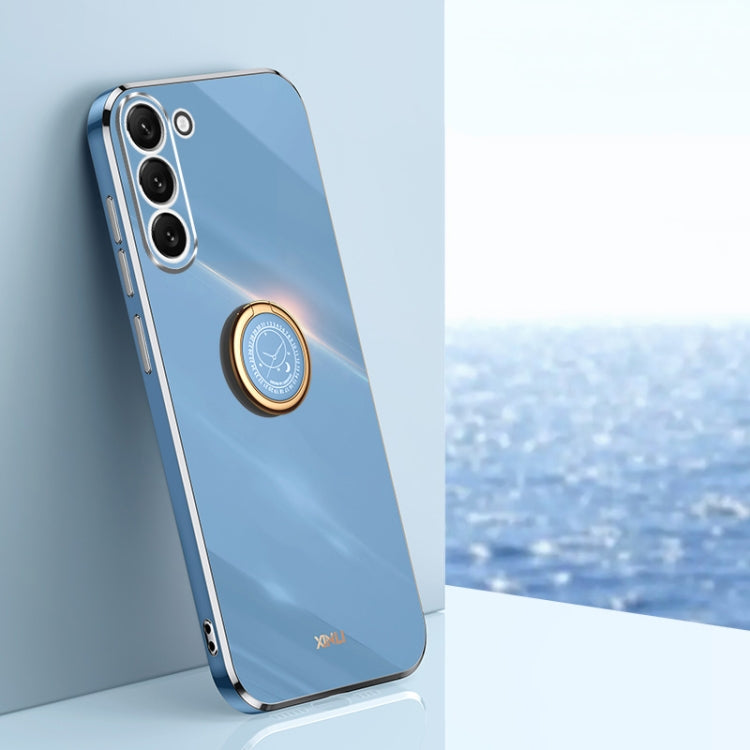 XINLI Straight Edge 6D Electroplate TPU Phone Case with Ring Holder, For Samsung Galaxy A15, For Samsung Galaxy A55, For Samsung Galaxy A35 5G, For Samsung Galaxy S24 Ultra 5G, For Samsung Galaxy S24+ 5G, For Samsung Galaxy S24 5G