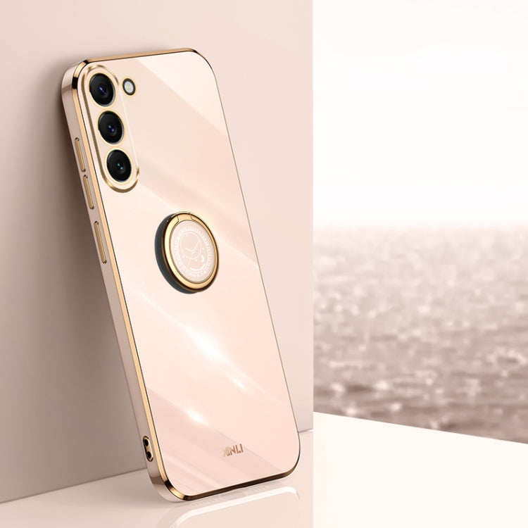 XINLI Straight Edge 6D Electroplate TPU Phone Case with Ring Holder, For Samsung Galaxy A15, For Samsung Galaxy A55, For Samsung Galaxy A35 5G, For Samsung Galaxy S24 Ultra 5G, For Samsung Galaxy S24+ 5G, For Samsung Galaxy S24 5G