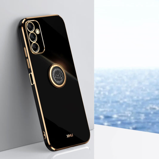 XINLI Straight Edge 6D Electroplate TPU Phone Case with Ring Holder, For Samsung Galaxy A15, For Samsung Galaxy A55, For Samsung Galaxy A35 5G, For Samsung Galaxy S24 Ultra 5G, For Samsung Galaxy S24+ 5G, For Samsung Galaxy S24 5G