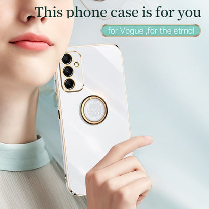 XINLI Straight Edge 6D Electroplate TPU Phone Case with Ring Holder, For Samsung Galaxy A15, For Samsung Galaxy A55, For Samsung Galaxy A35 5G, For Samsung Galaxy S24 Ultra 5G, For Samsung Galaxy S24+ 5G, For Samsung Galaxy S24 5G