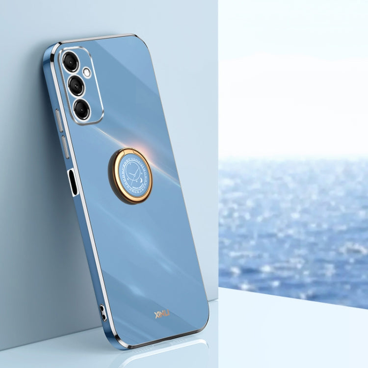 XINLI Straight Edge 6D Electroplate TPU Phone Case with Ring Holder, For Samsung Galaxy A15, For Samsung Galaxy A55, For Samsung Galaxy A35 5G, For Samsung Galaxy S24 Ultra 5G, For Samsung Galaxy S24+ 5G, For Samsung Galaxy S24 5G