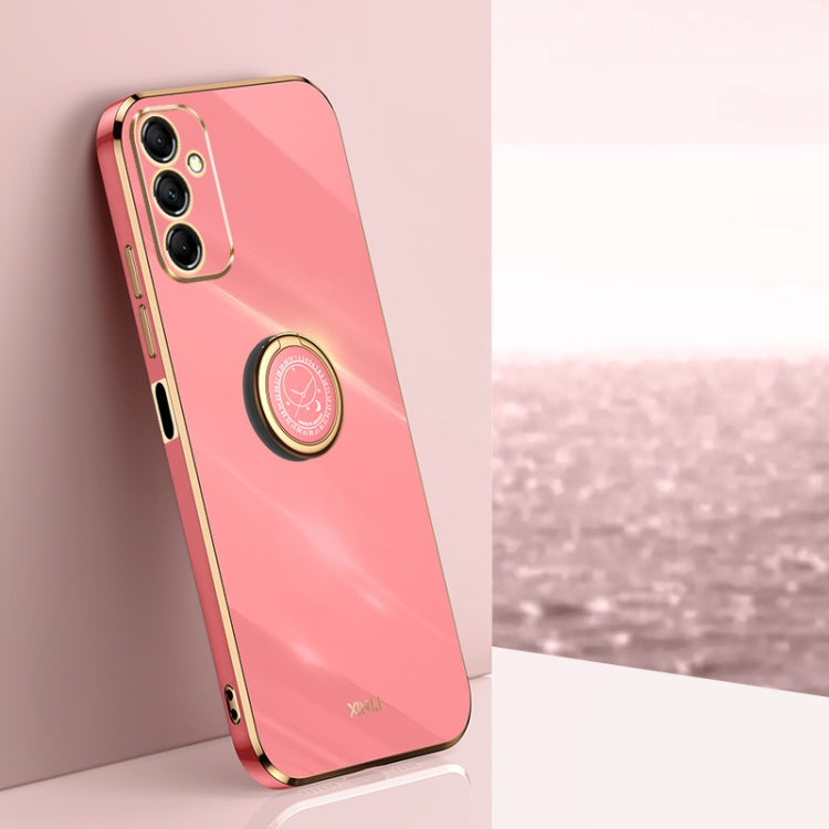 XINLI Straight Edge 6D Electroplate TPU Phone Case with Ring Holder, For Samsung Galaxy A15, For Samsung Galaxy A55, For Samsung Galaxy A35 5G, For Samsung Galaxy S24 Ultra 5G, For Samsung Galaxy S24+ 5G, For Samsung Galaxy S24 5G