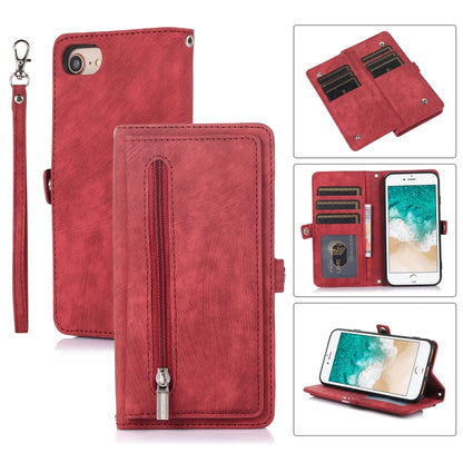 Zipper Card Slot Buckle Wallet Leather Phone Case, For iPhone 8 / 7 / SE 2020 2022, For iPhone XR, For iPhone 11, For iPhone 13 Pro, For iPhone 13 Pro Max