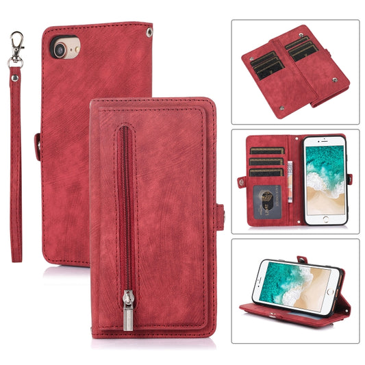 Zipper Card Slot Buckle Wallet Leather Phone Case, For iPhone 8 / 7 / SE 2020 2022, For iPhone XR, For iPhone 11, For iPhone 13 Pro, For iPhone 13 Pro Max