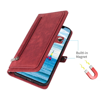 Zipper Card Slot Buckle Wallet Leather Phone Case, For iPhone 8 / 7 / SE 2020 2022, For iPhone XR, For iPhone 11, For iPhone 13 Pro, For iPhone 13 Pro Max