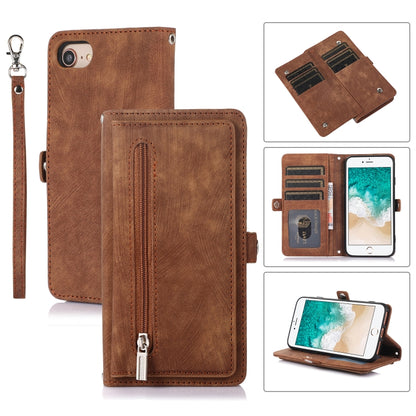 Zipper Card Slot Buckle Wallet Leather Phone Case, For iPhone 8 / 7 / SE 2020 2022, For iPhone XR, For iPhone 11, For iPhone 13 Pro, For iPhone 13 Pro Max