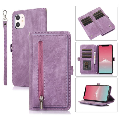 Zipper Card Slot Buckle Wallet Leather Phone Case, For iPhone 8 / 7 / SE 2020 2022, For iPhone XR, For iPhone 11, For iPhone 13 Pro, For iPhone 13 Pro Max