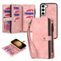 Zipper Wallet Magnetic Detachable Leather Phone Case, For Samsung Galaxy S23 5G, For Samsung Galaxy S23+ 5G, For Samsung Galaxy S23 Ultra 5G, For Samsung Galaxy S22 5G, For Samsung Galaxy S22+ 5G, For Samsung Galaxy S22 Ultra 5G, For Samsung Galaxy S21...