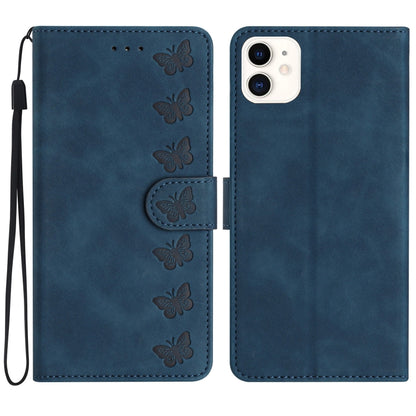 Seven Butterflies Embossed Leather Phone Case