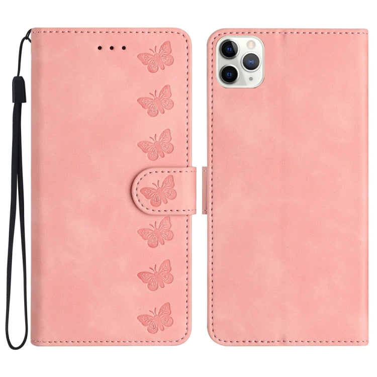 Seven Butterflies Embossed Leather Phone Case