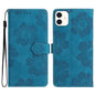 Flower Embossing Pattern Leather Phone Case