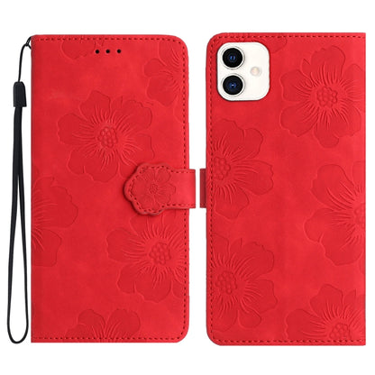 Flower Embossing Pattern Leather Phone Case