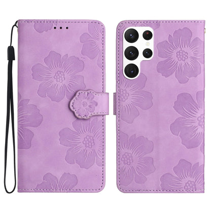 Flower Embossing Pattern Leather Phone Case
