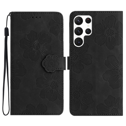 Flower Embossing Pattern Leather Phone Case