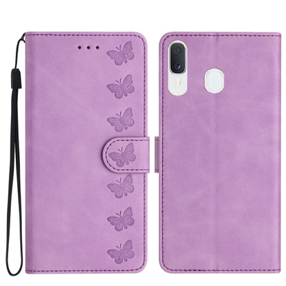 Seven Butterflies Embossed Leather Phone Case