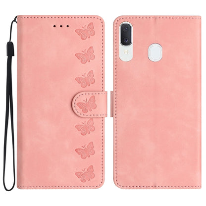 Seven Butterflies Embossed Leather Phone Case
