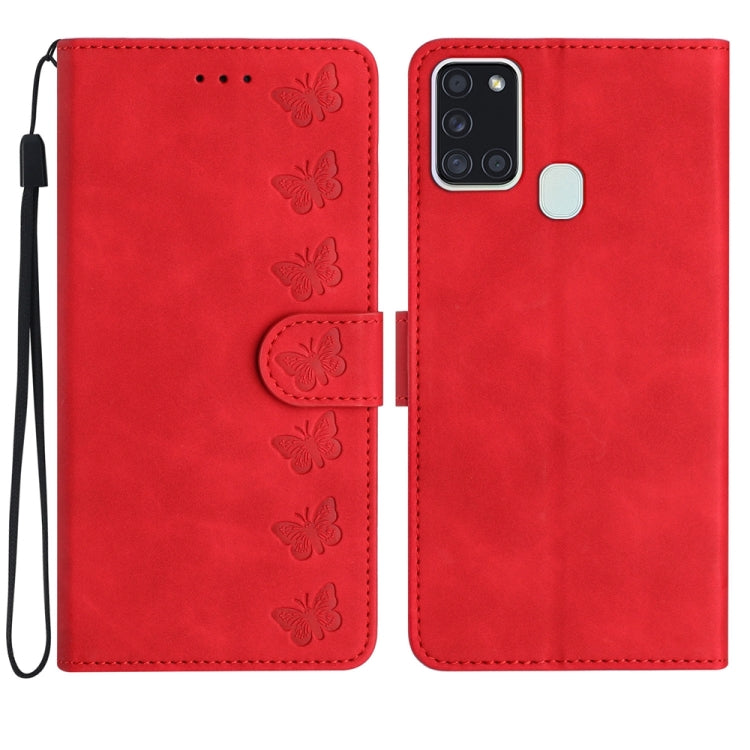 Seven Butterflies Embossed Leather Phone Case