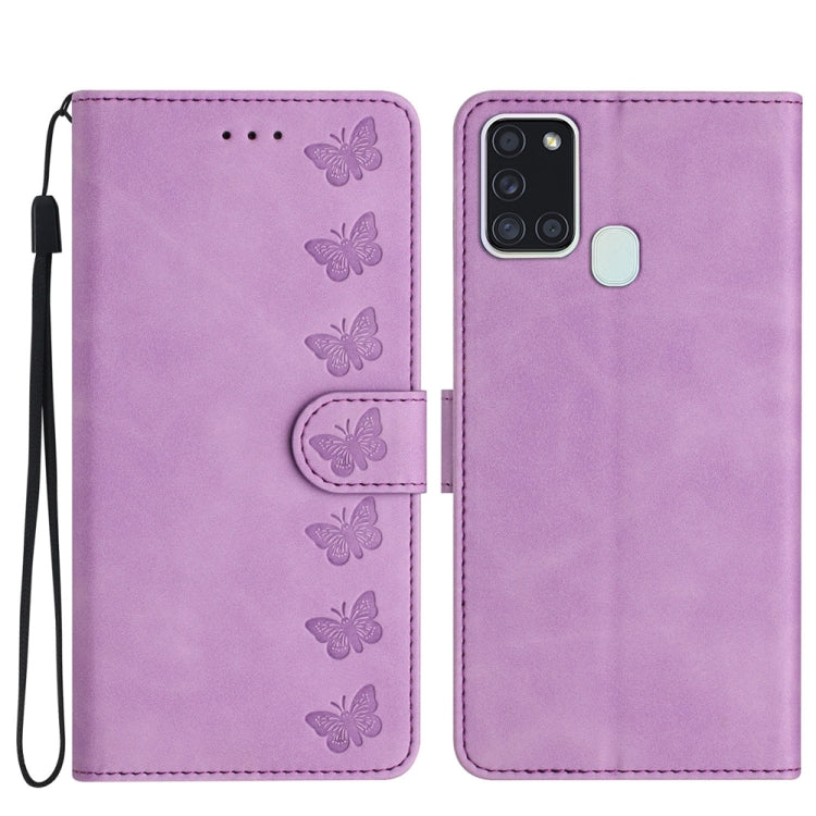 Seven Butterflies Embossed Leather Phone Case