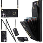 Rhombic Texture Card Bag Phone Case with Long Lanyard