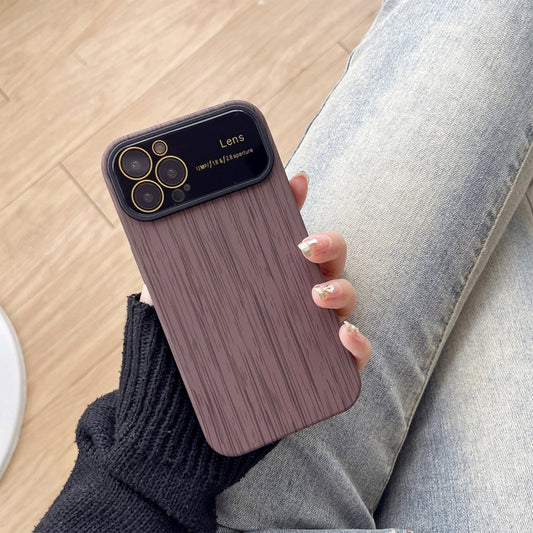 Wood Grain TPU Phone Case with Lens Film, For iPhone 12 Pro, For iPhone 11 Pro Max, For iPhone 11, For iPhone 11 Pro, For iPhone X / XS, For iPhone XR, For iPhone XS Max