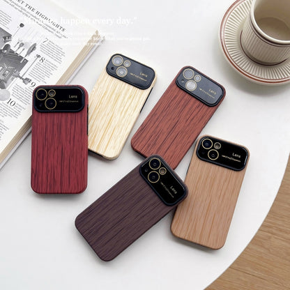 Wood Grain TPU Phone Case with Lens Film, For iPhone 12 Pro, For iPhone 11 Pro Max, For iPhone 11, For iPhone 11 Pro, For iPhone X / XS, For iPhone XR, For iPhone XS Max