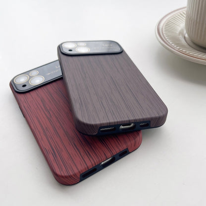 Wood Grain TPU Phone Case with Lens Film, For iPhone 12 Pro, For iPhone 11 Pro Max, For iPhone 11, For iPhone 11 Pro, For iPhone X / XS, For iPhone XR, For iPhone XS Max