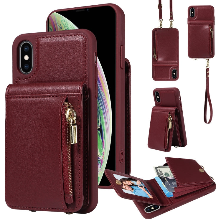 Crossbody Lanyard Zipper Wallet Leather Phone Case