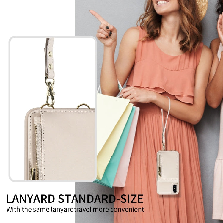 Crossbody Lanyard Zipper Wallet Leather Phone Case