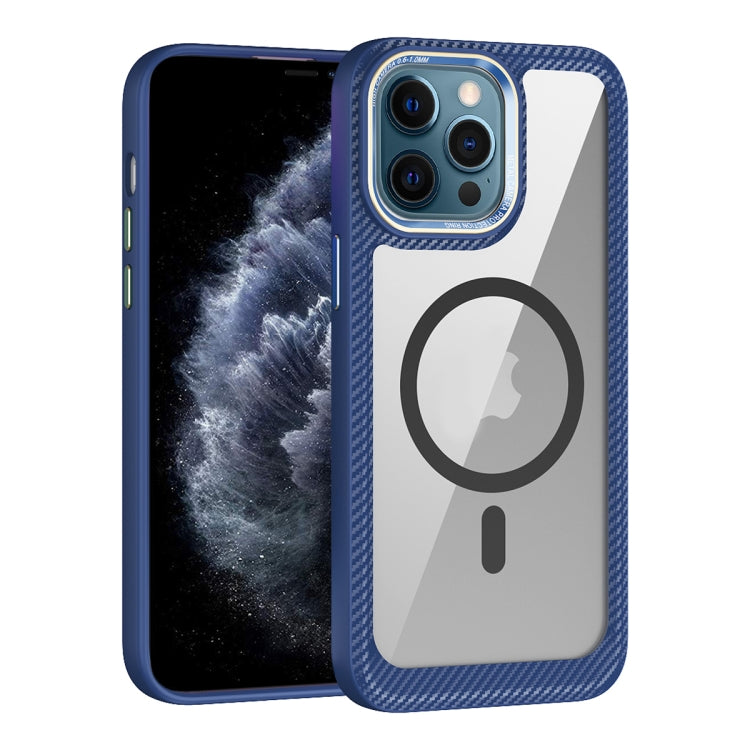 MagSafe Carbon Fiber Transparent Back Panel Phone Case