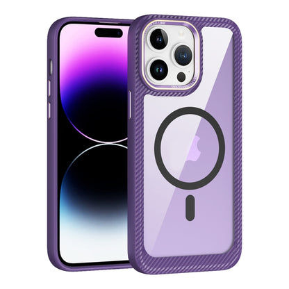 MagSafe Carbon Fiber Transparent Back Panel Phone Case