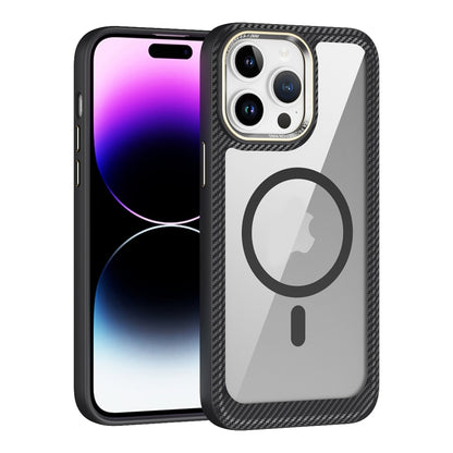 MagSafe Carbon Fiber Transparent Back Panel Phone Case