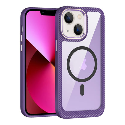 MagSafe Carbon Fiber Transparent Back Panel Phone Case