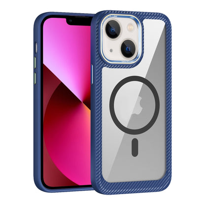 MagSafe Carbon Fiber Transparent Back Panel Phone Case