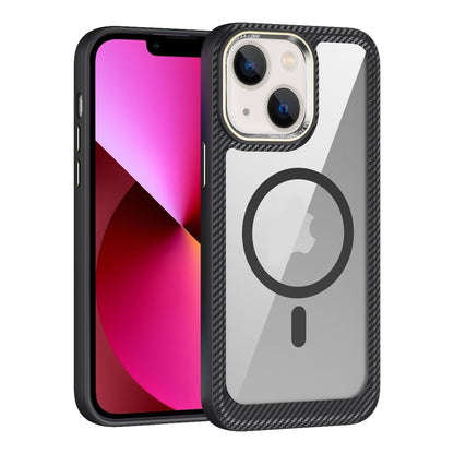 MagSafe Carbon Fiber Transparent Back Panel Phone Case