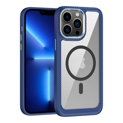 MagSafe Carbon Fiber Transparent Back Panel Phone Case