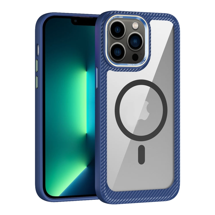 MagSafe Carbon Fiber Transparent Back Panel Phone Case