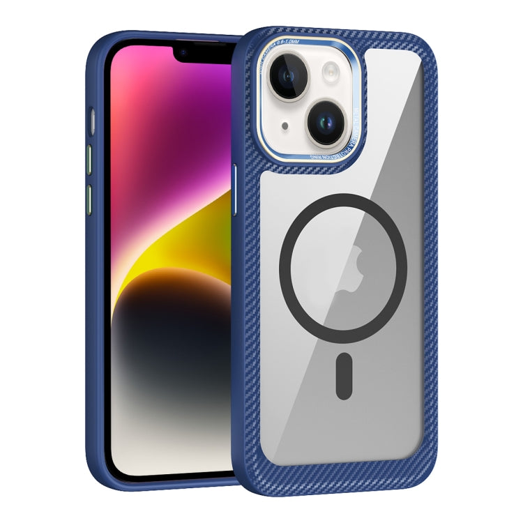 MagSafe Carbon Fiber Transparent Back Panel Phone Case