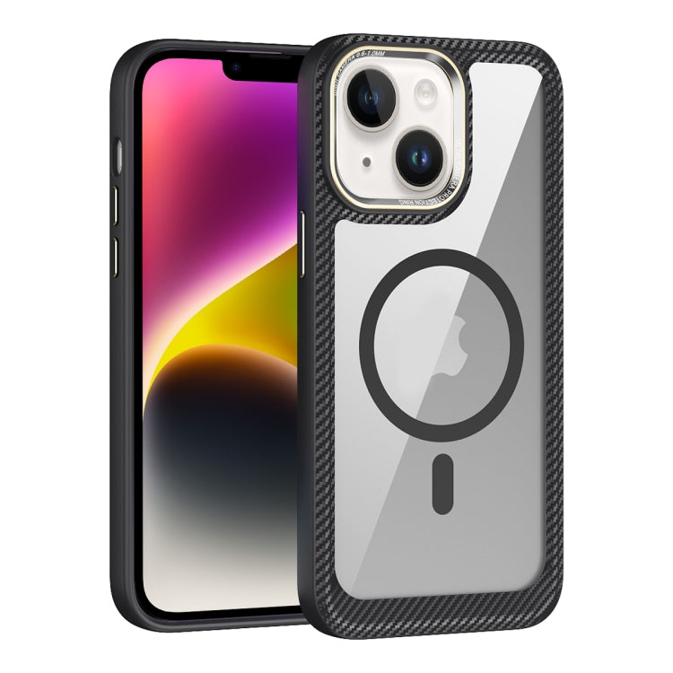 MagSafe Carbon Fiber Transparent Back Panel Phone Case