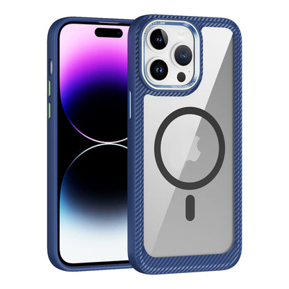 MagSafe Carbon Fiber Transparent Back Panel Phone Case