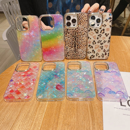 Colorful Crystal Shell Pattern PC + TPU Phone Case